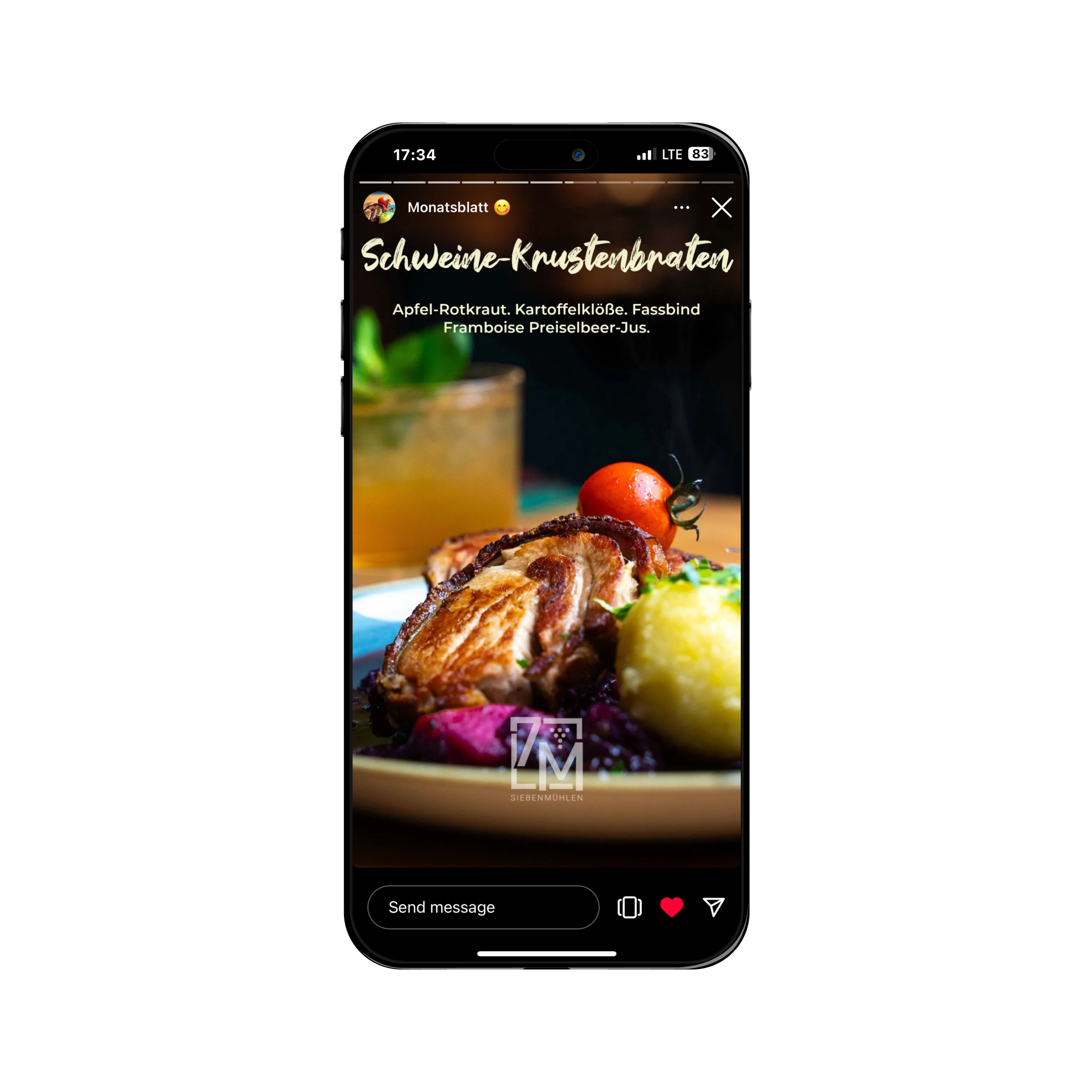 Iphone Siebenmühlen Instagram Story Mockup